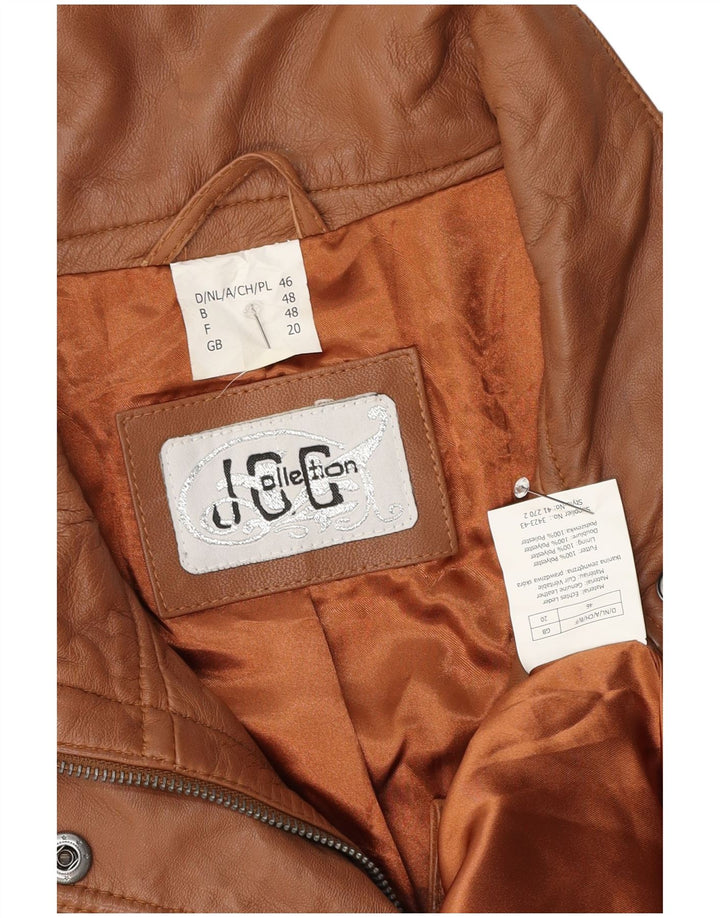 JCC Damen Lederjacke UK 20 2XL Braunes Leder