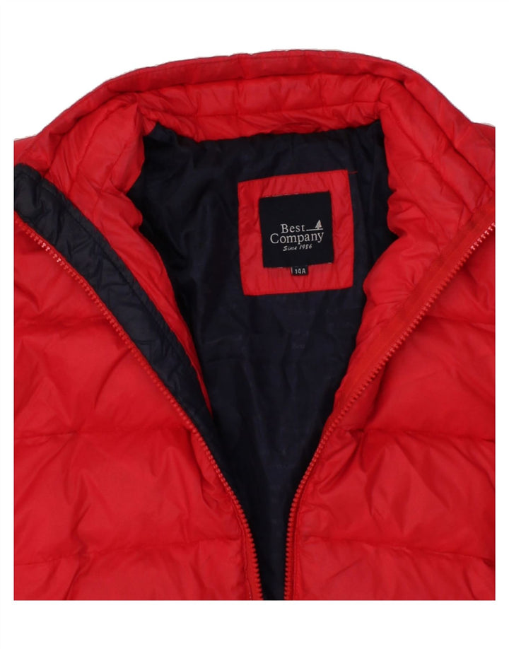 BEST COMPANY Boys Padded Jacket 13-14 Years Red Nylon Vintage Best Company and Second-Hand Best Company from Messina Hembry 