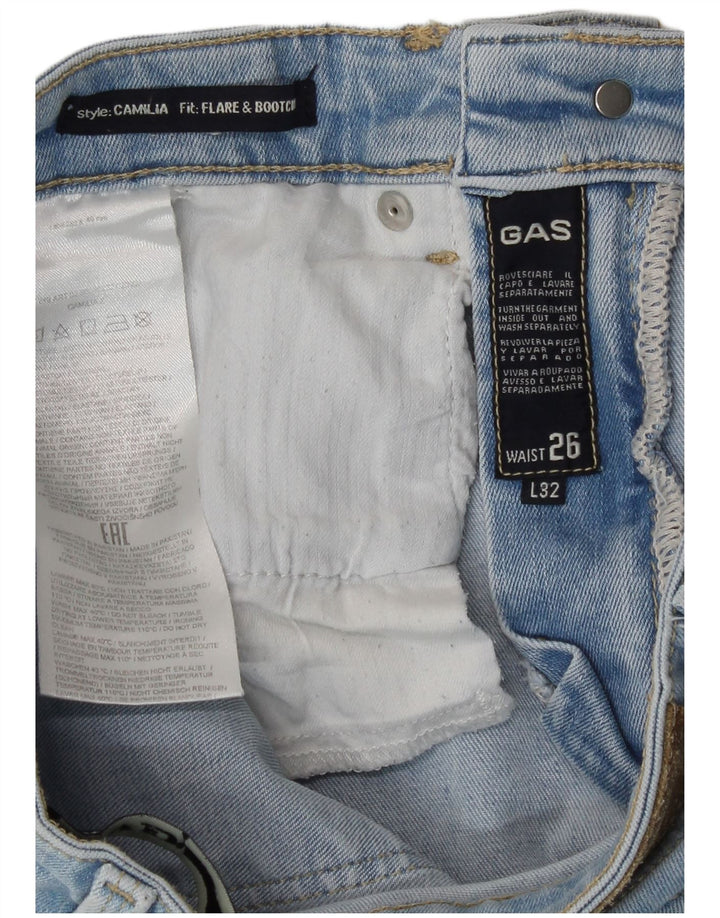 Gas Womens Camilia Bootcut Flared Jeans W26 L29 Blue