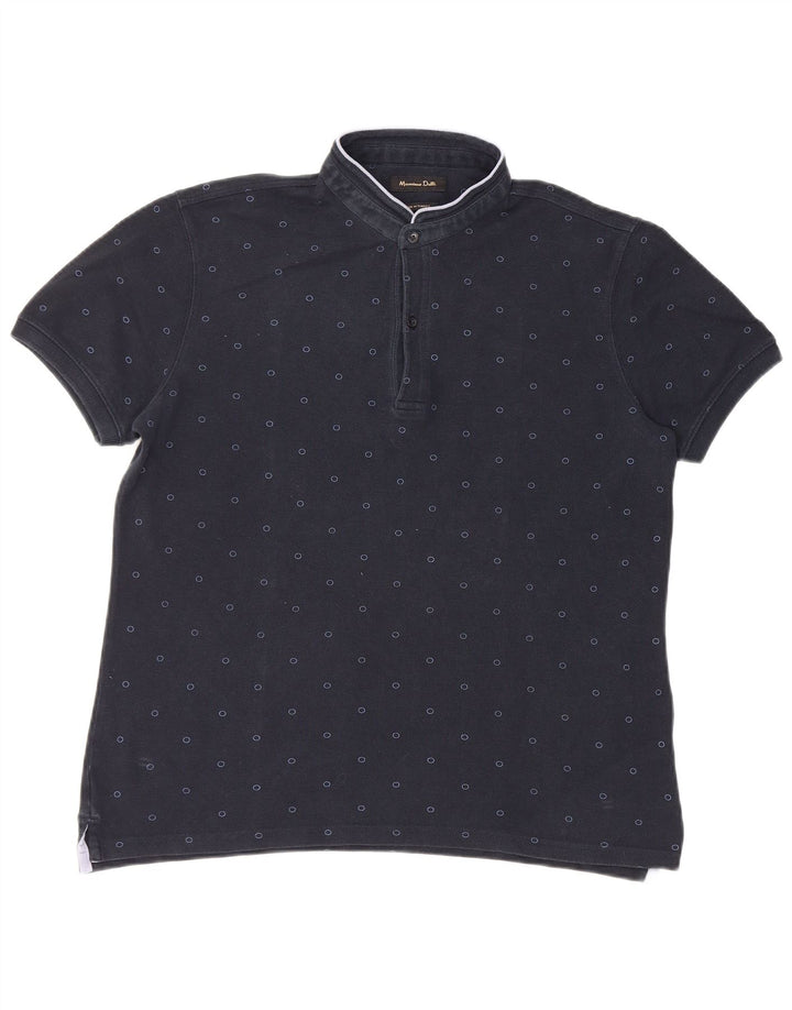 Polo Massimo Dutti Hombre Large Azul Marino Moteado
