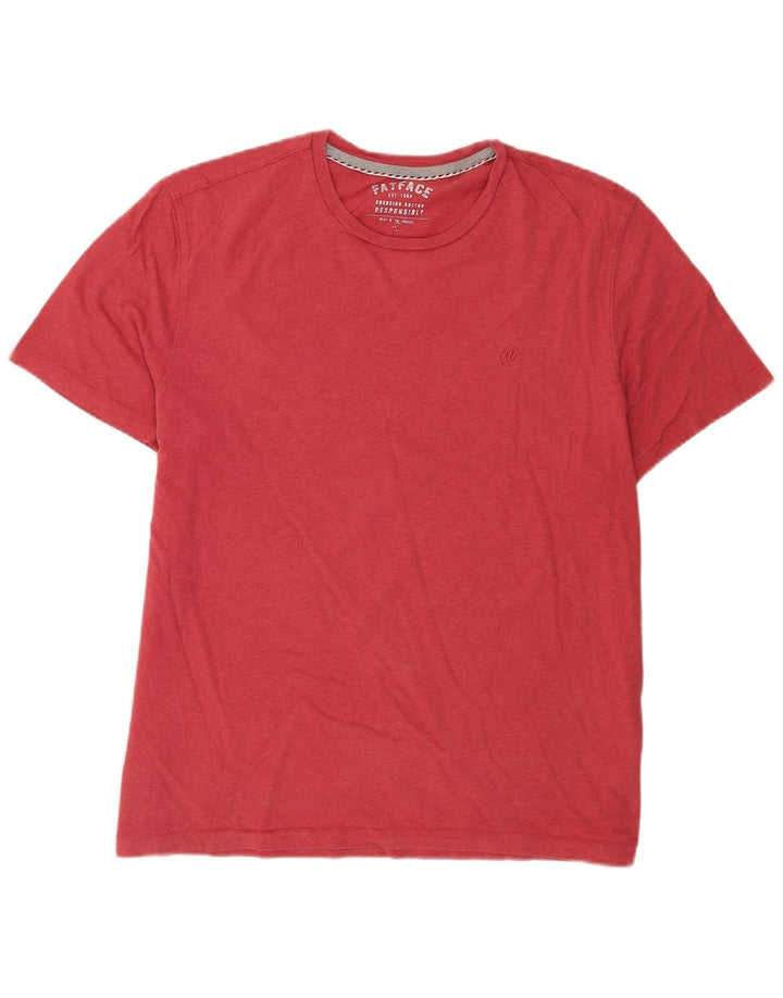 Fat Face Herre T-Shirt Top Stor Pink Bomuld