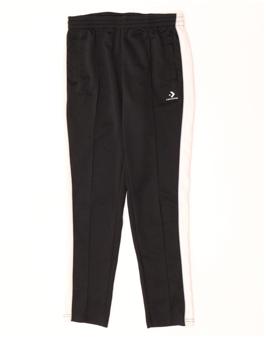 Converse træningsdragtsbukser til kvinder UK 8 Small Black Colourblock Polyester