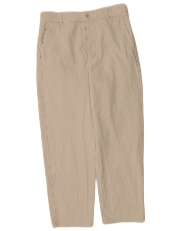 Cos Damen-Chinohose mit hoher Taille, EU 34, XS, W28, L24, Beige, Baumwolle