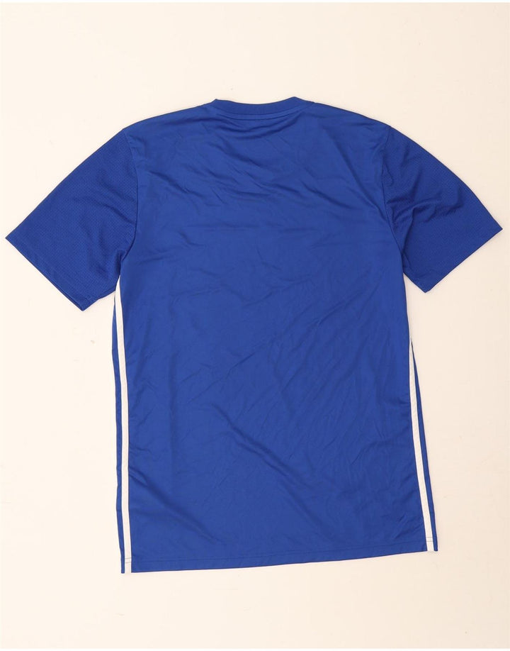 Adidas Mens Aeroready Slim Fit Graphic T-Shirt Top Medium Blue Polyester