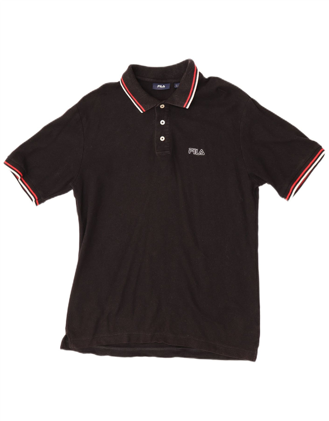 Fila Polo Hombre Algodón Negro Mediano