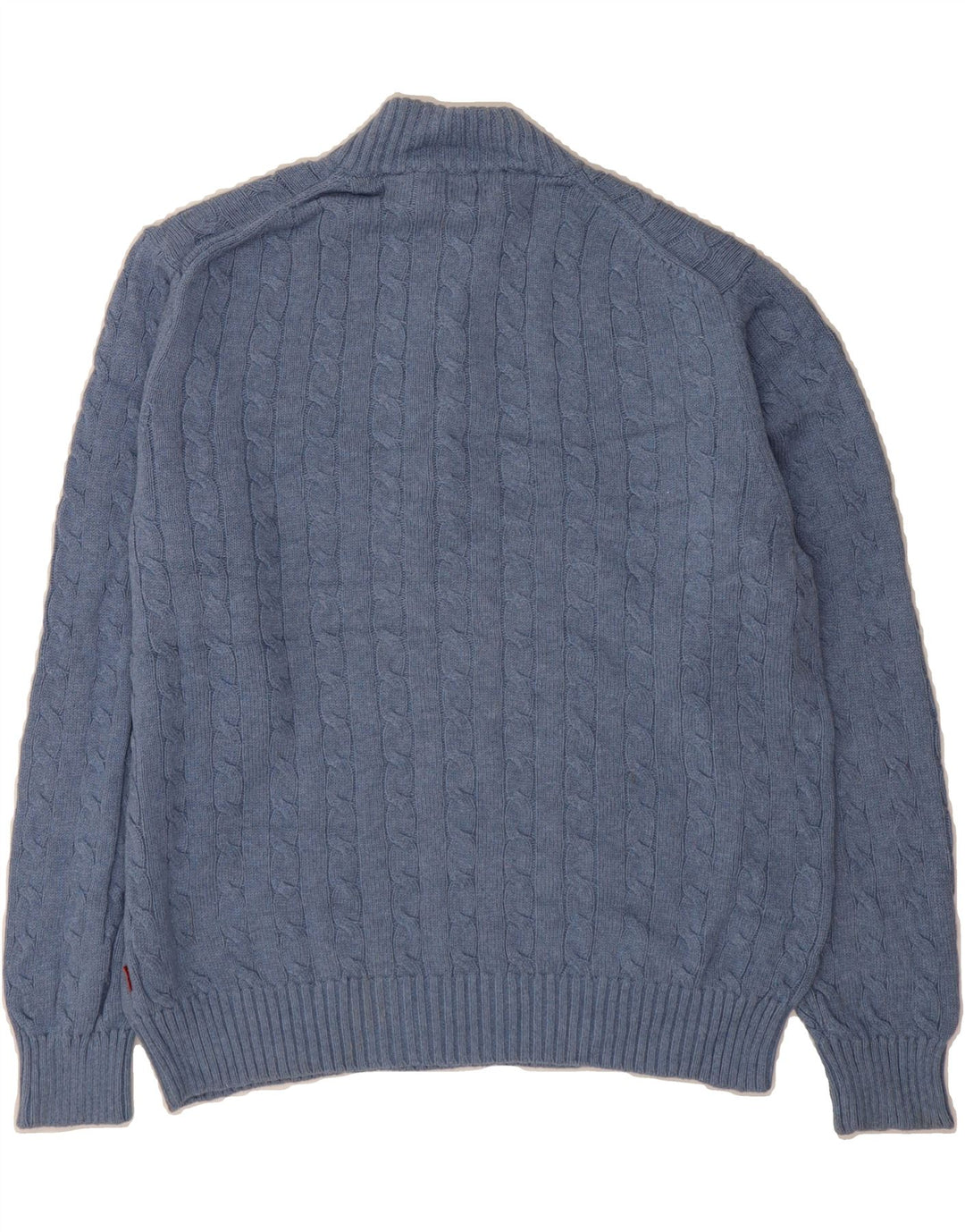 IZOD Mens Zip Neck Jumper Sweater Medium Blue Cotton Vintage Izod and Second-Hand Izod from Messina Hembry 