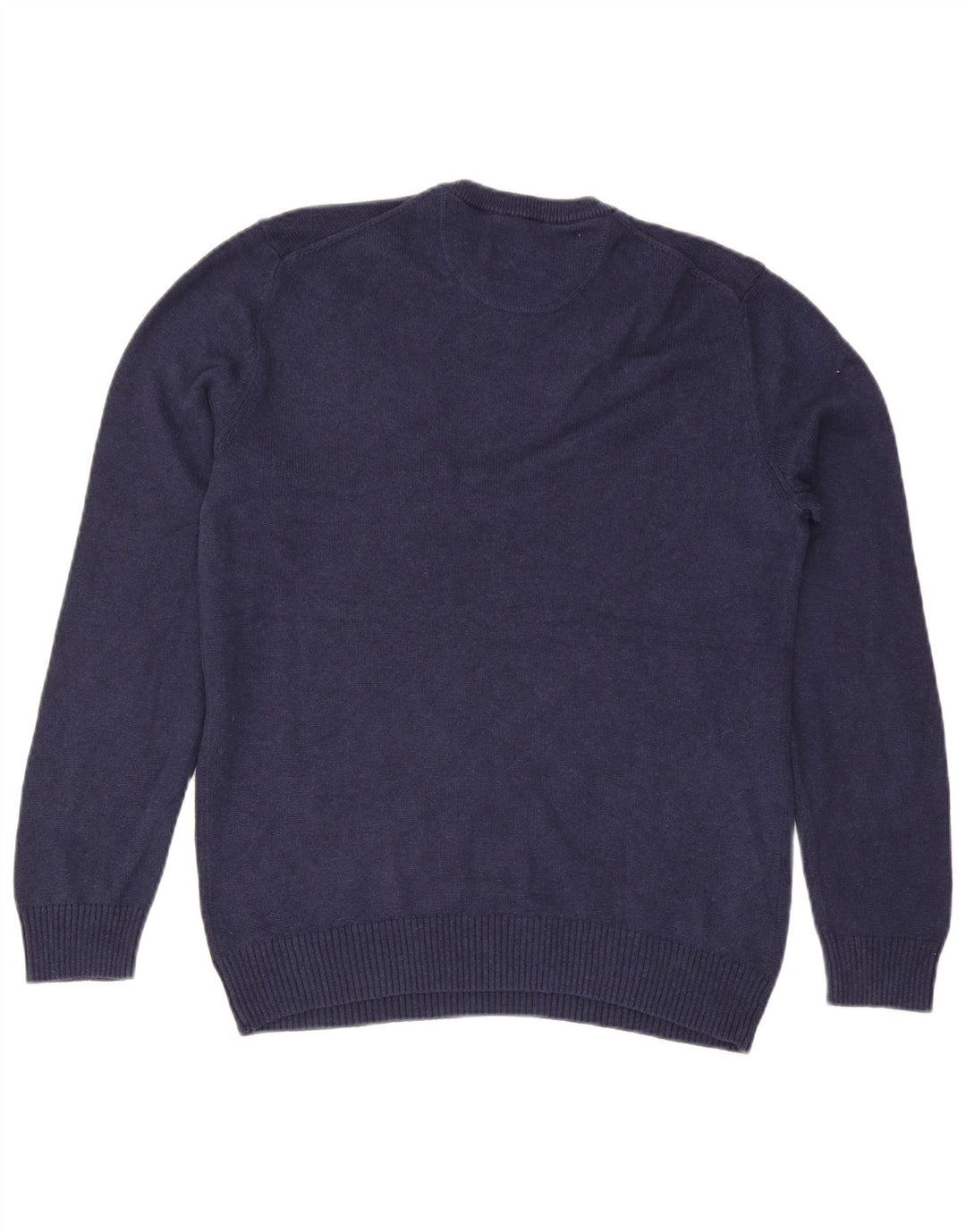 White Stuff Mens V-Neck Jumper Sweater Medium Navy Blue Cotton