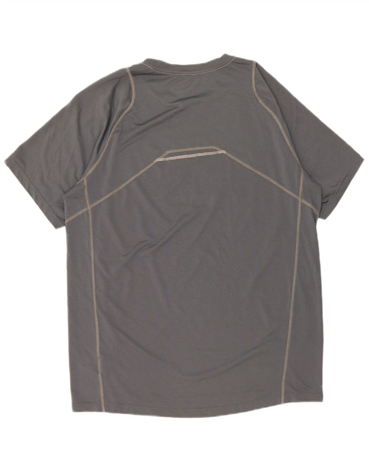 Мужская футболка с рисунком New Balance, верх из полиэстера среднего серого цвета