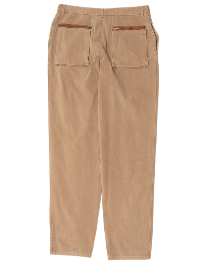 VINTAGE Womens Tapered Cargo Trousers W32 L33 Brown