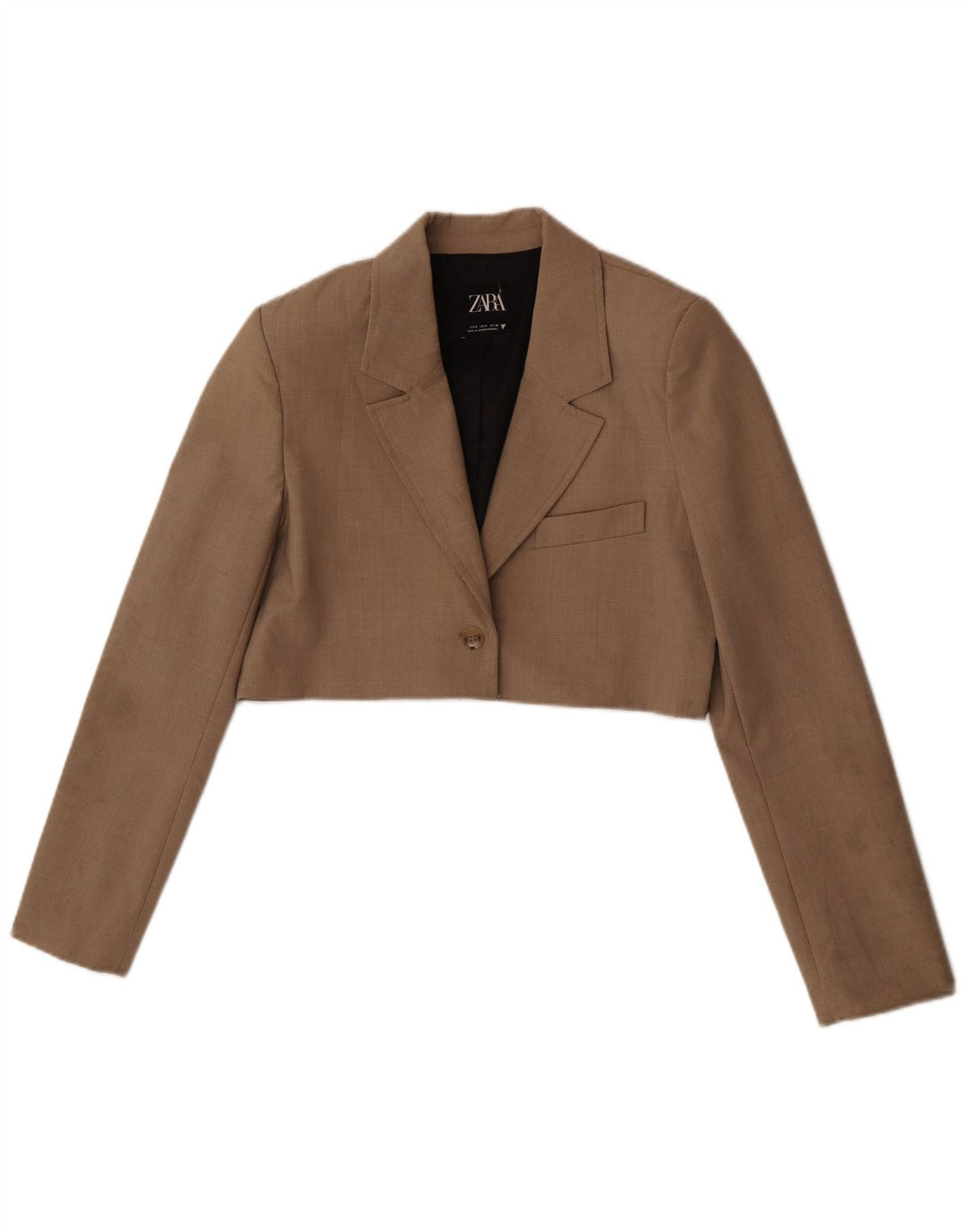 Jaqueta Bolero Feminina Zara UK 10 Pequena Marrom