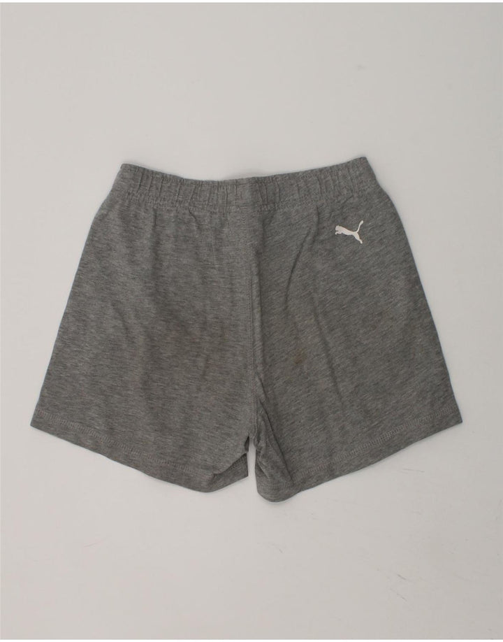 PUMA Girls Graphic Sport Shorts 5-6 Years Grey Cotton | Vintage Puma | Thrift | Second-Hand Puma | Used Clothing | Messina Hembry 