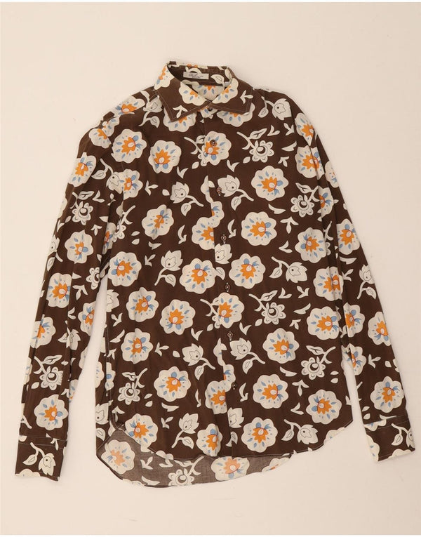 Bellini Herreskjorte Suze 39 15 1/2 Medium Brown Floral