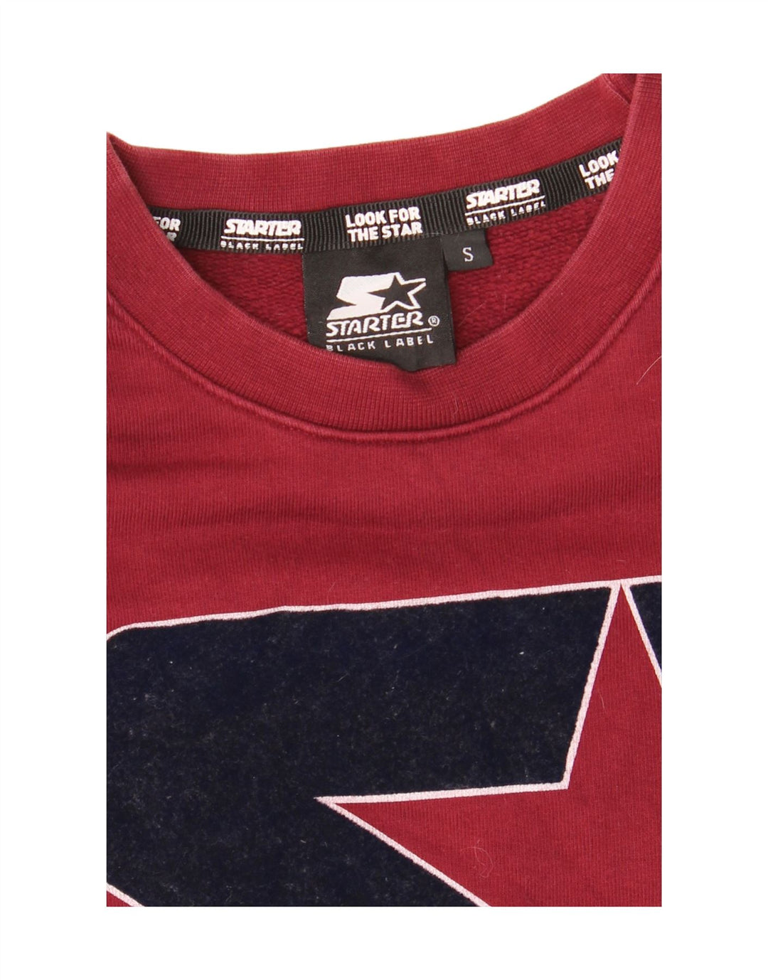STARTER Mens USA Graphic Moletom Jumper Pequeno Algodão Borgonha
