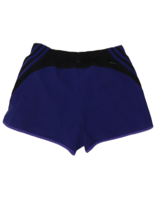 Nike Damen Climalite Sport Shorts UK 8/10 Small Blue Colourblock