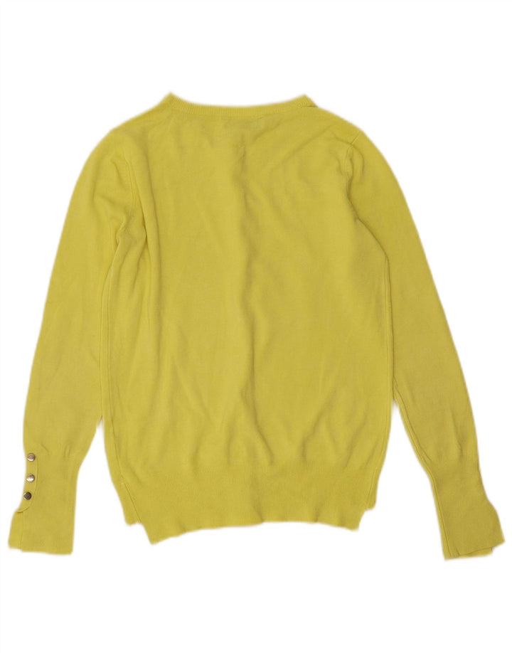 Zara Womens Cardigan Sweater UK 10 Small Yellow