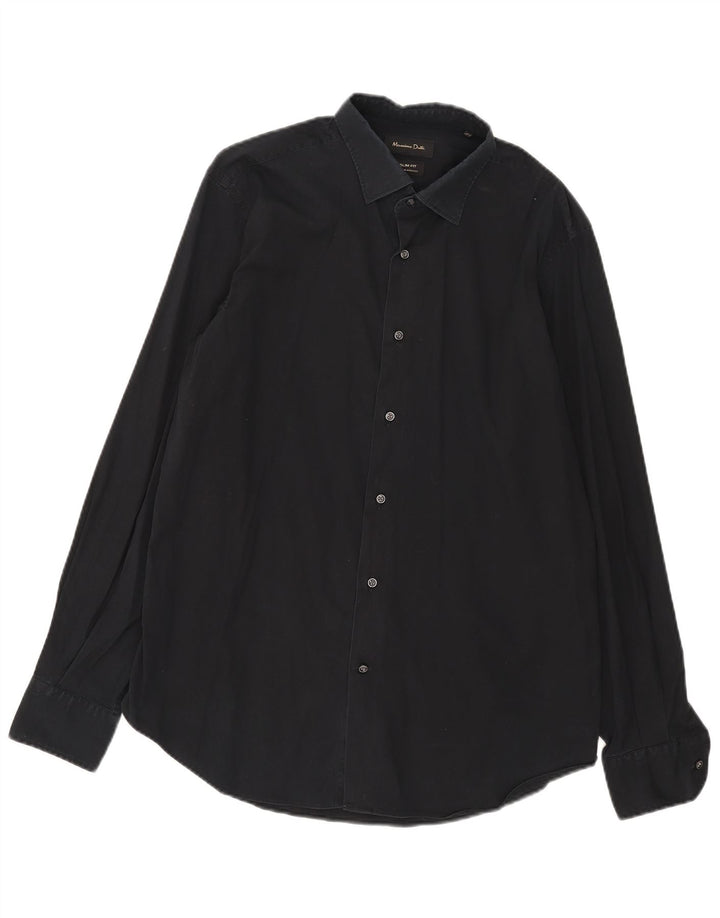 Camicia slim fit da uomo Massimo Dutti XL nera