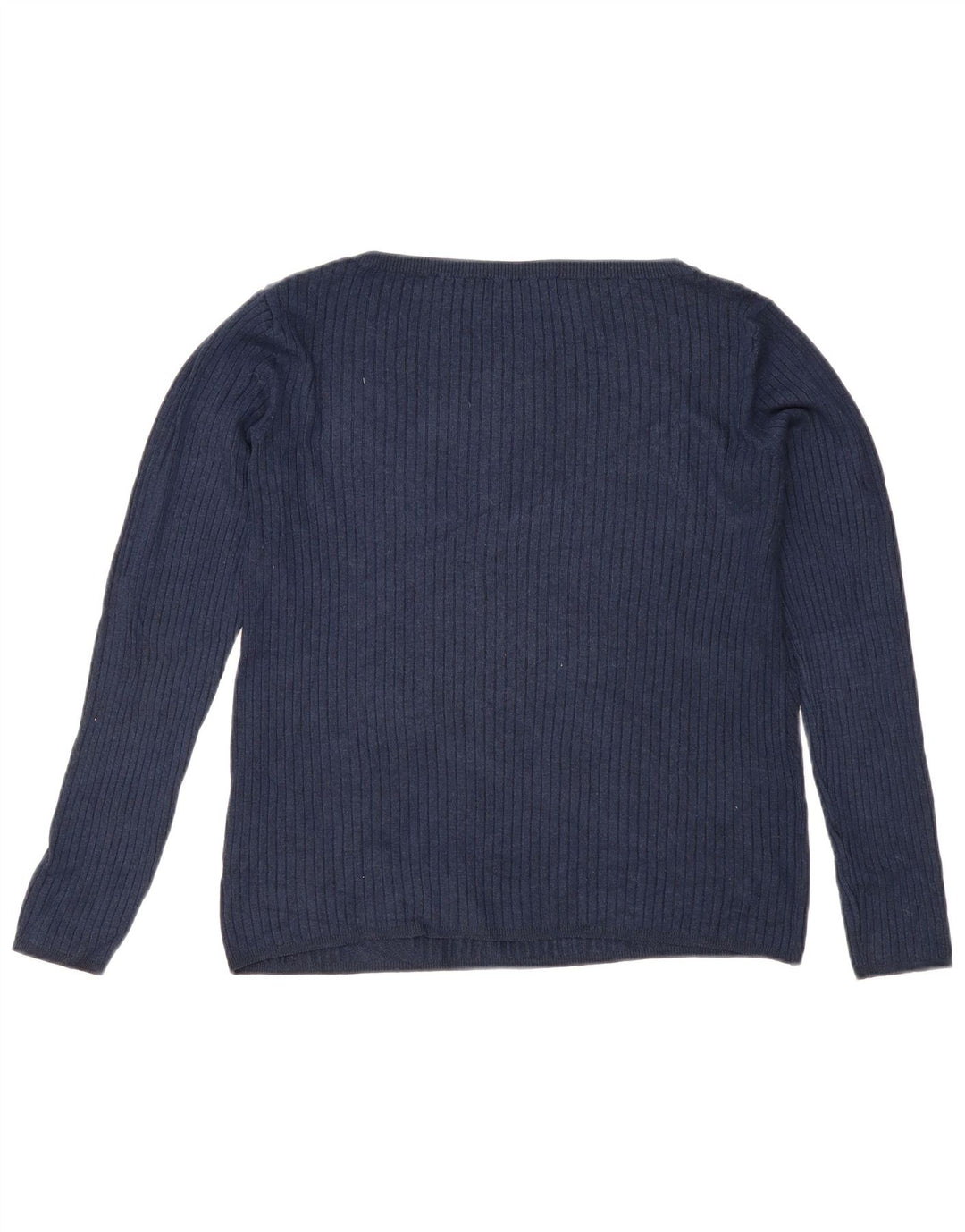 Marks & Spencer Womens Boat Neck Jumper Sweater UK 12 Medium Navy Blue