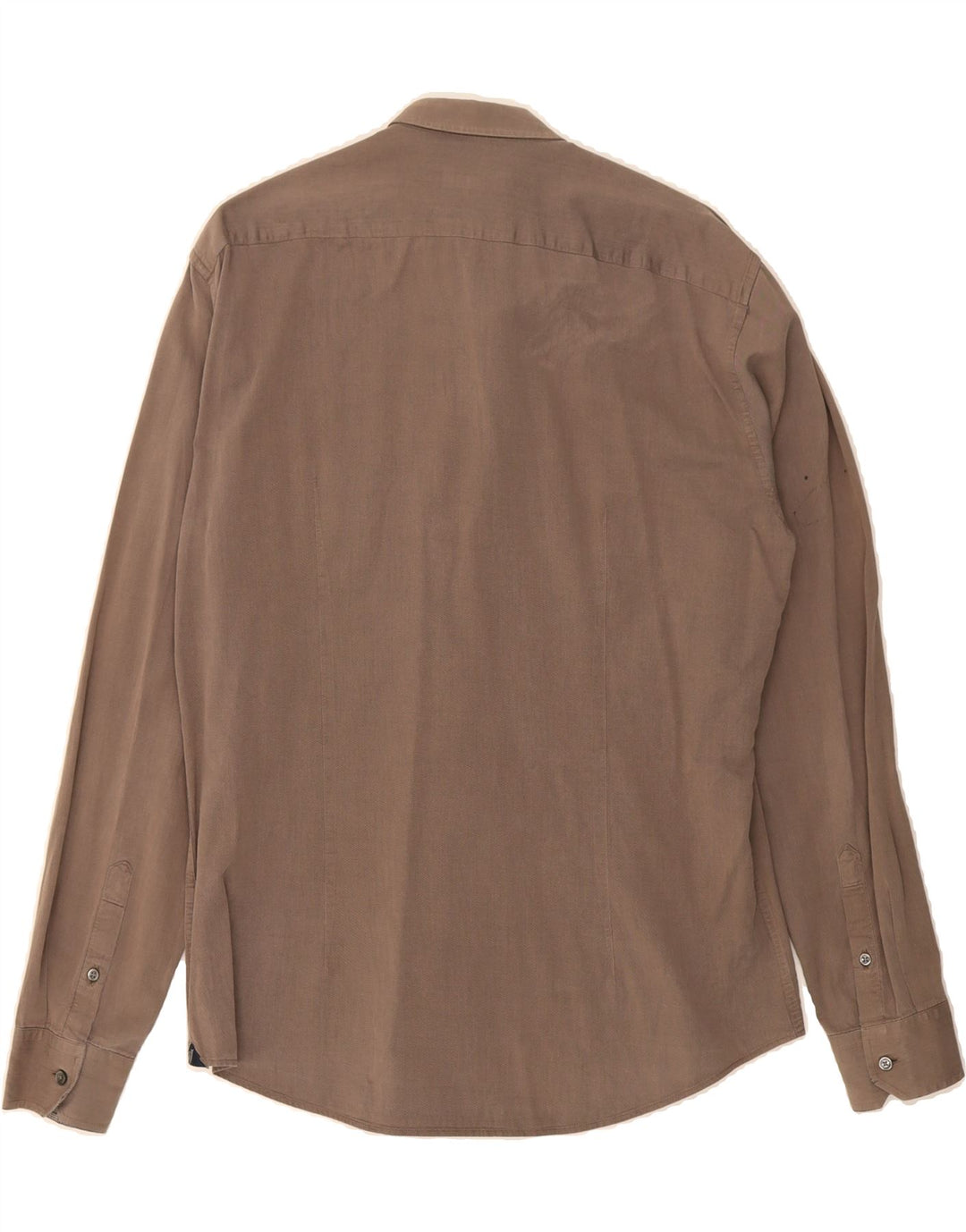 TRUSSARDI JEANS Mens Shirt Large Brown Vintage Trussardi Jeans and Second-Hand Trussardi Jeans from Messina Hembry 