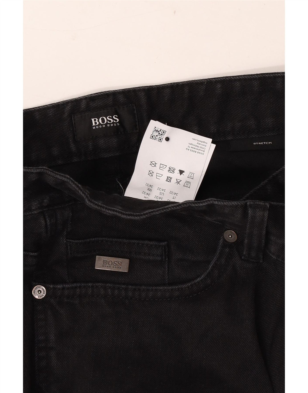 Hugo Boss Mens Slim Jeans W34 L32 Black Cotton