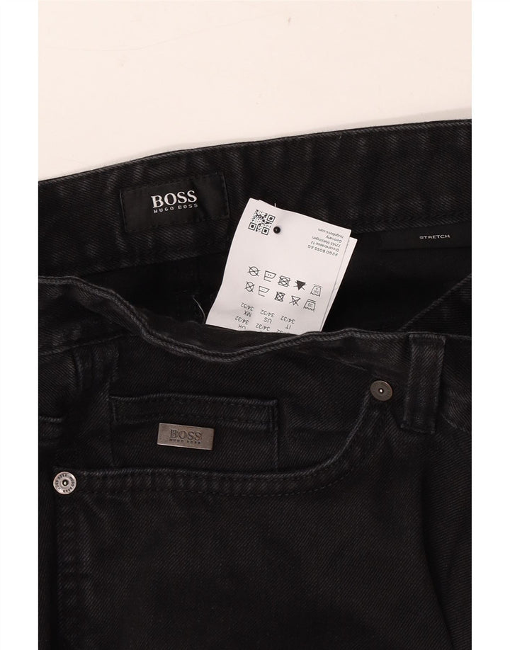 Hugo Boss Mens Slim Jeans W34 L32 Black Cotton