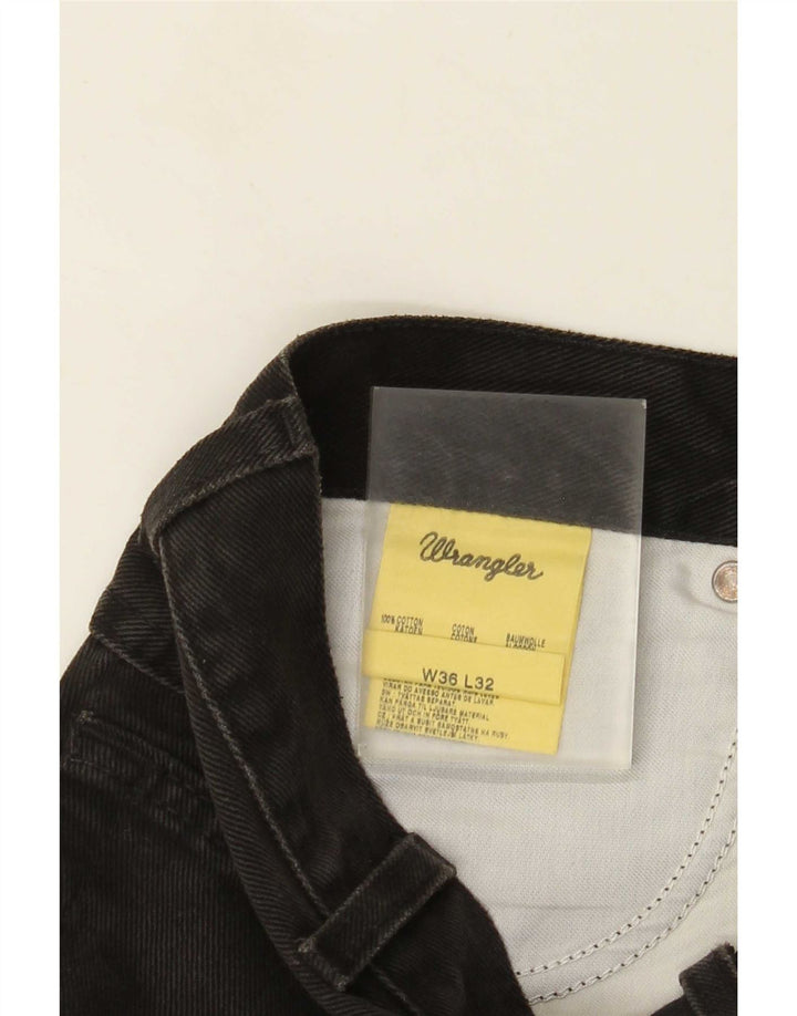 Мужские прямые джинсы Wrangler W36 L32, черный хлопок