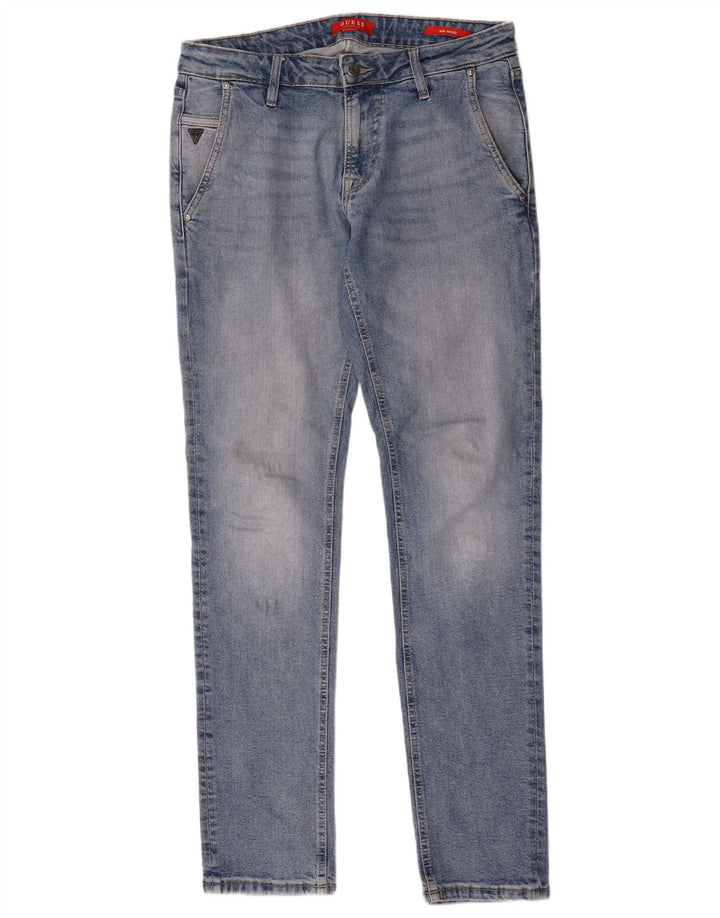 Jeans Guess slim affusolati da donna W32 L34 poliestere blu