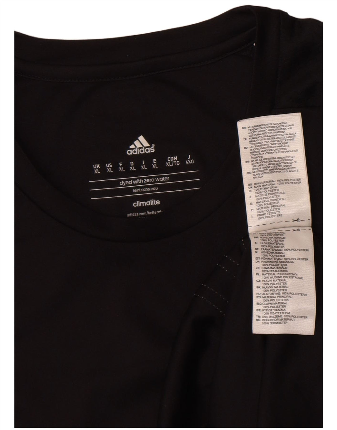 Adidas Herren Climalite T-Shirt Top XL Schwarz Polyester