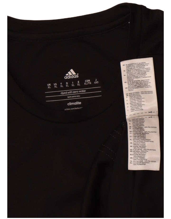 Adidas Herren Climalite T-Shirt Top XL Schwarz Polyester