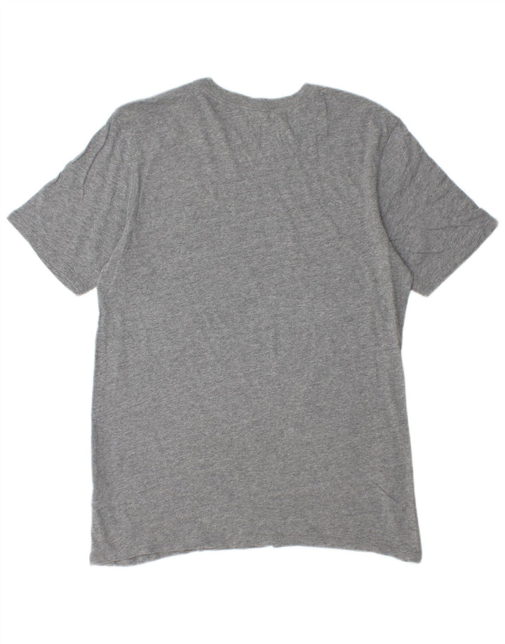 Nike Mens Athletic Cut Graphic T-Shirt Top Medium Grey Flecked Cotton