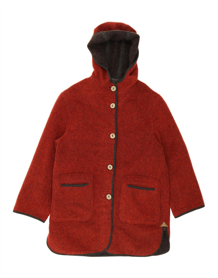 LIVERGY Womens Hooded Overcoat UK 16 Large Red Polyester Vintage Livergy and Second-Hand Livergy from Messina Hembry 