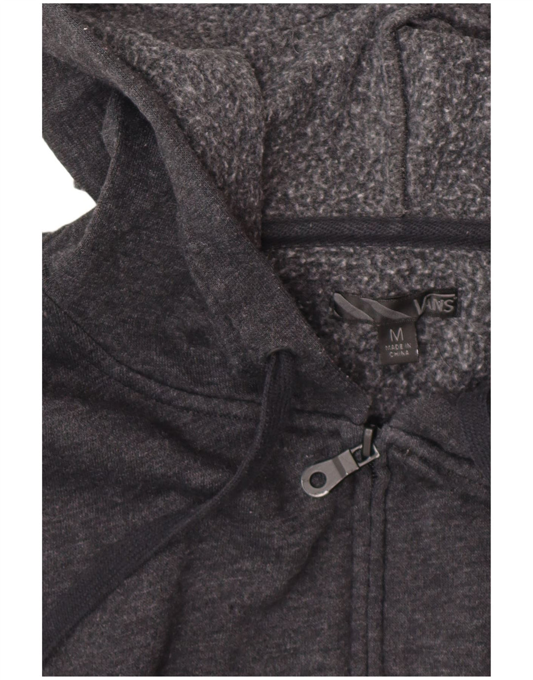 VANS Womens Zip Hoodie Sweater UK 14 Medium Grey