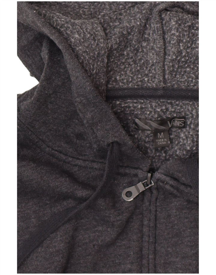 VANS Womens Zip Hoodie Sweater UK 14 Medium Grey