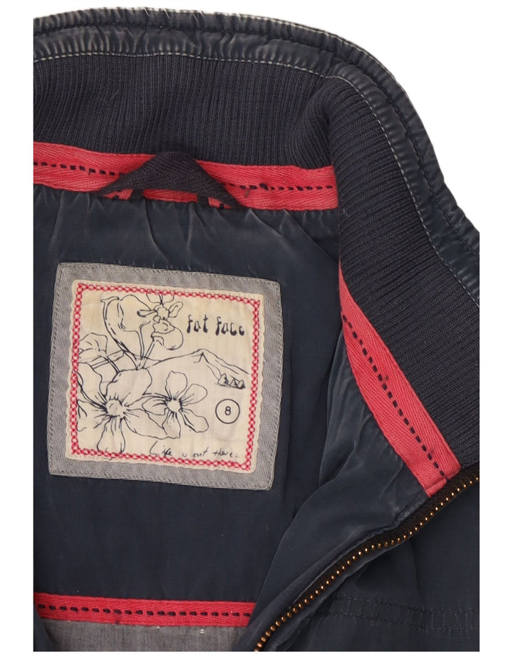 Fat Face Womens Polstret Gilet UK 8 Small Navy Blue Polyester