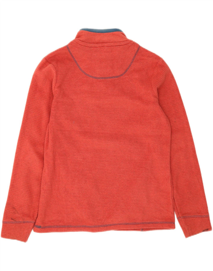WEIRD FISH Womens Zip Neck Fleece Jumper UK 14 Large  Red Polyester Vintage Weird Fish and Second-Hand Weird Fish from Messina Hembry 