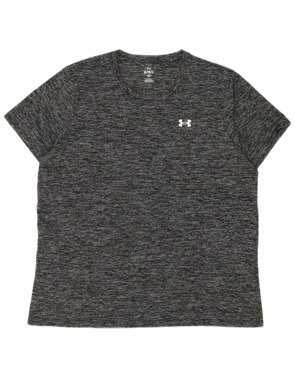 Under Armour T-Shirt Homme Top XL Gris Moucheté Polyester