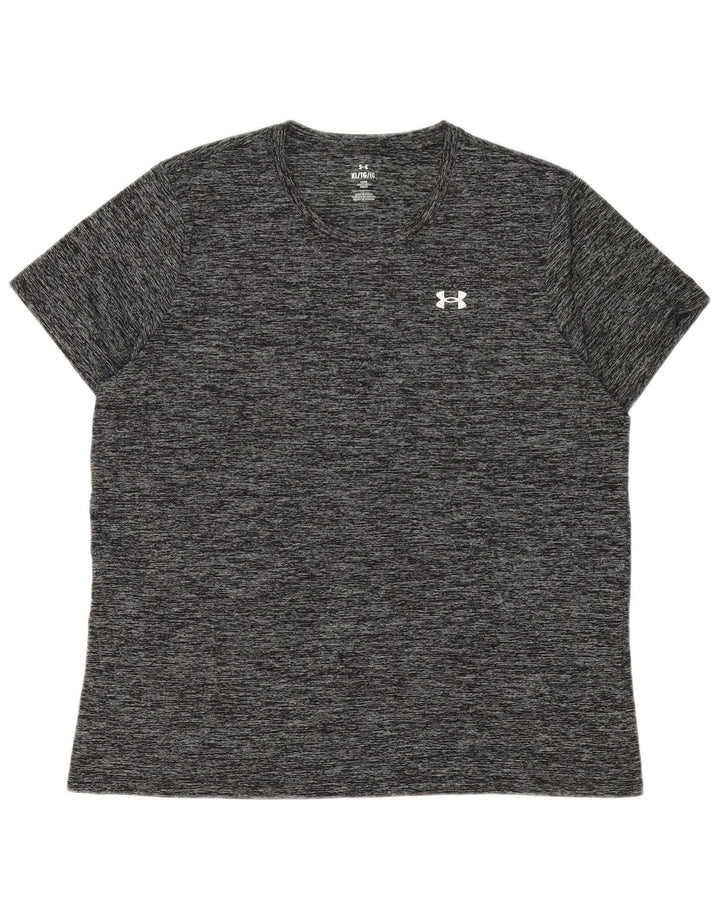Under Armour Mens T-Shirt Top XL Grey Flecked Polyester