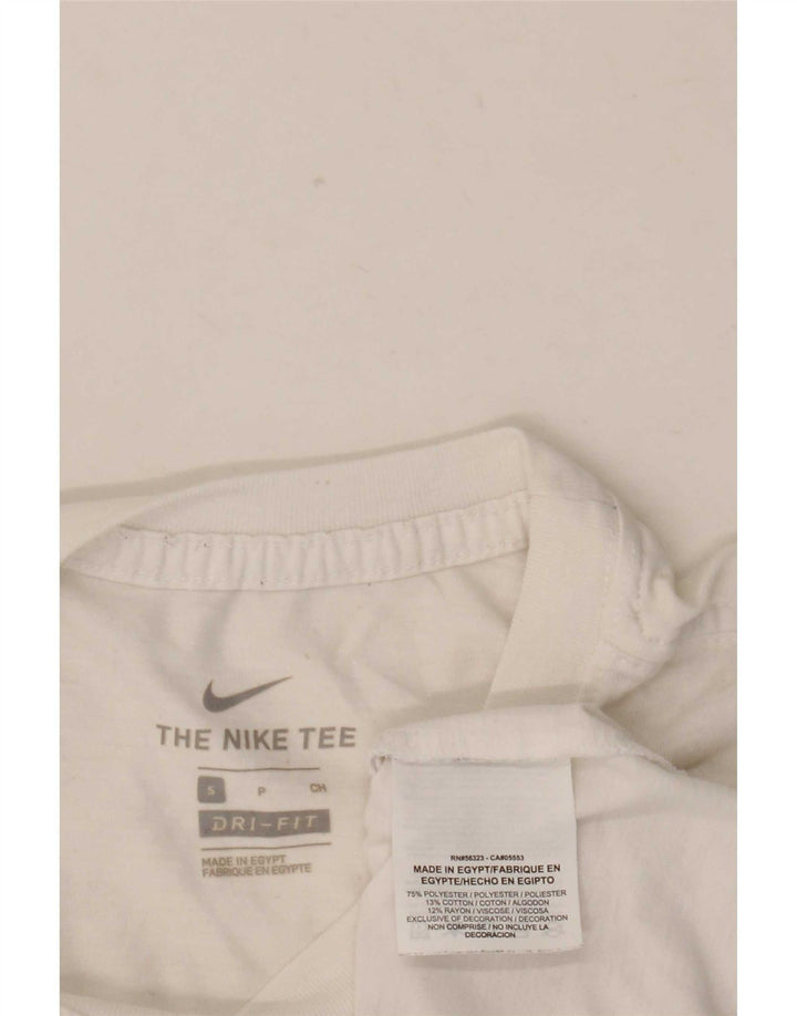 Nike Mens Dri Fit Graphic T-Shirt Top Small White Polyester