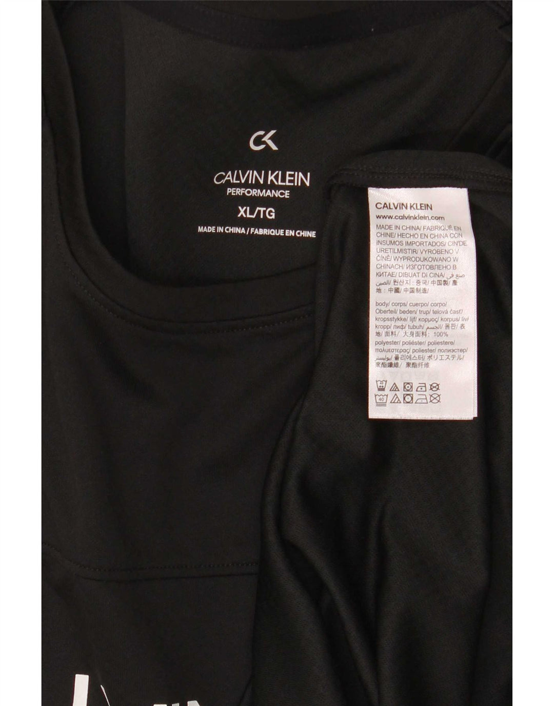 Camiseta masculina Calvin Klein Performance Graphic Top XL poliéster preto