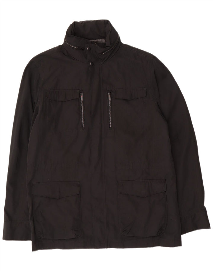 Calvin Klein Mens Utility Jacket UK 38 Medium Black Polyester