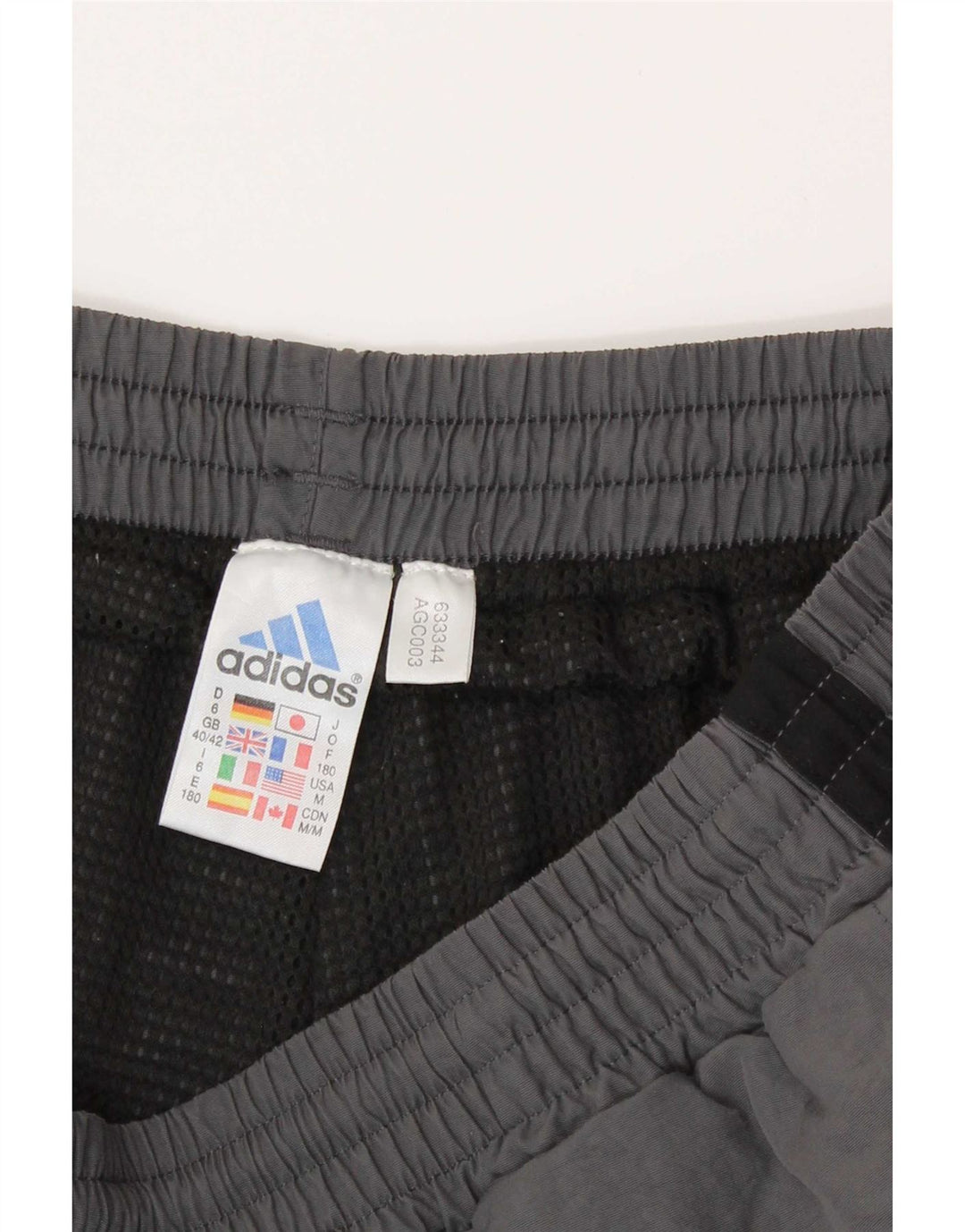 Adidas Pantalon de survêtement pour homme UK 40/42 Gris moyen Colourblock Polyamide