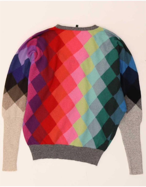 Γυναικείο πουλόβερ Benetton Boat Neck Jumper UK 10 Small πολύχρωμο