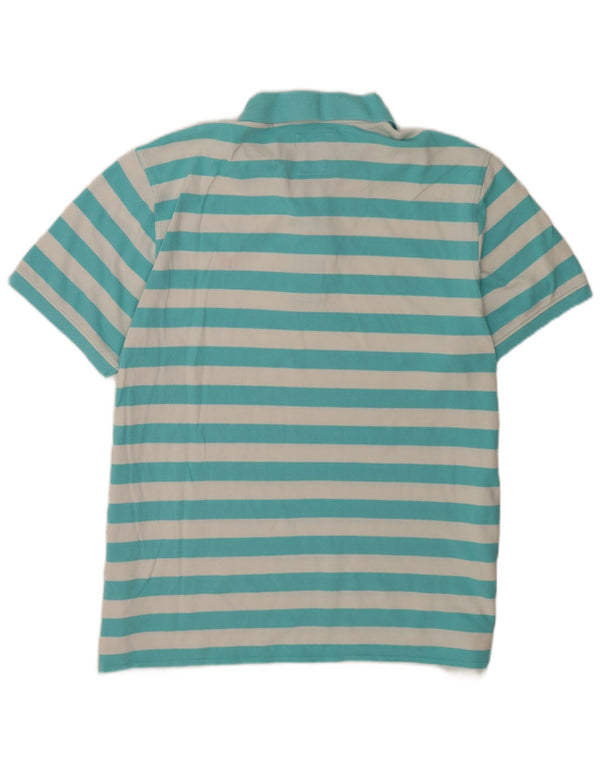 Crew Clothing Męska koszulka polo 2XL Turkusowa bawełna w paski