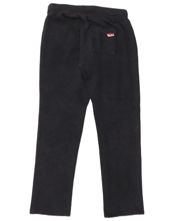 Superdry Womens Graphic Tracksuit Trousers UK 14 Medium  Black Cotton