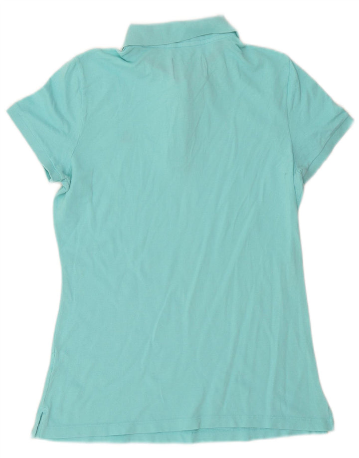 Benetton Womens Polo Shirt UK 16 Large Turquoise