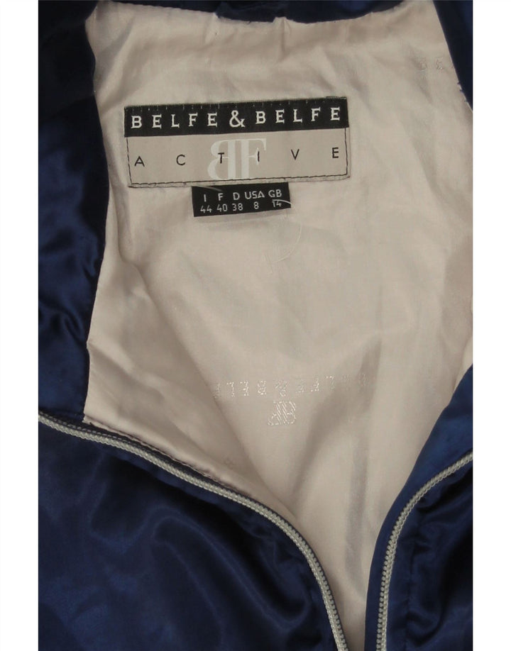 Belfe & Belfe Quiltet jakke til kvinder UK 14 Medium Navy Blue Polyester