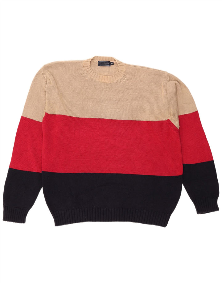 Brooksfield Mens Crew Neck Jumper Sweater IT 50 Medium Multicoloured