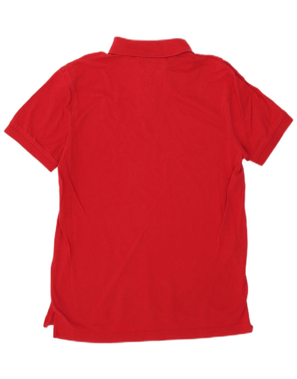 Tommy Hilfiger Herren-Poloshirt mit normaler Passform, Mittelrot