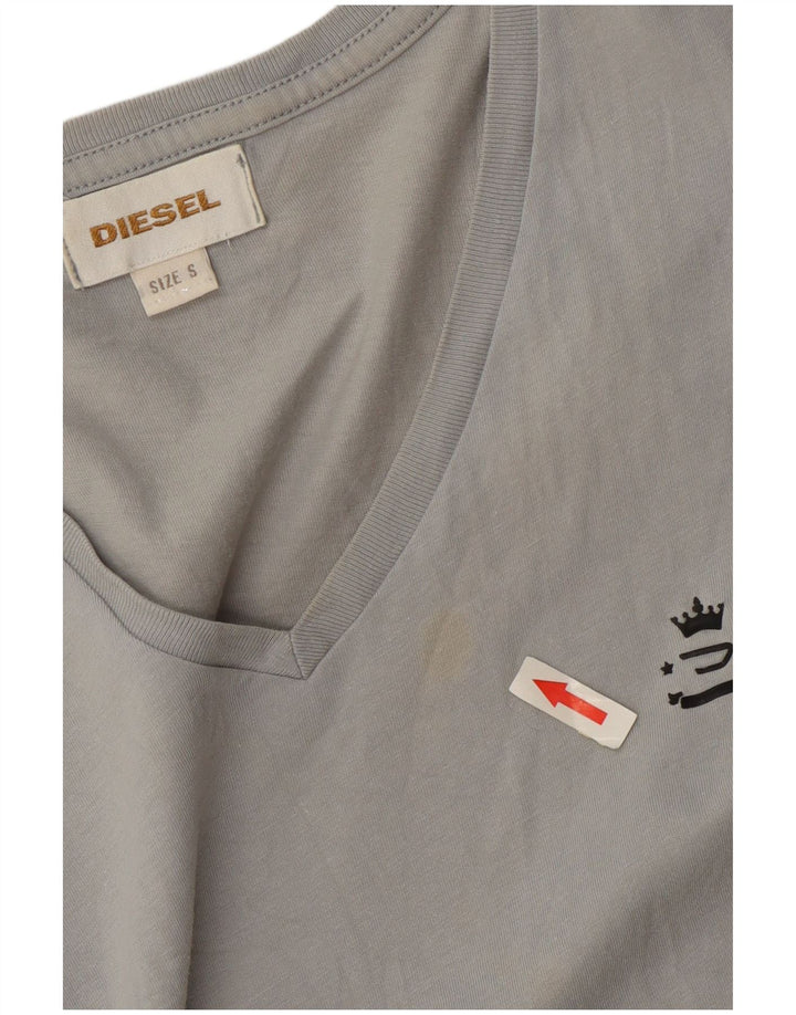 Diesel Hombre Camiseta Top Small Gris Algodón