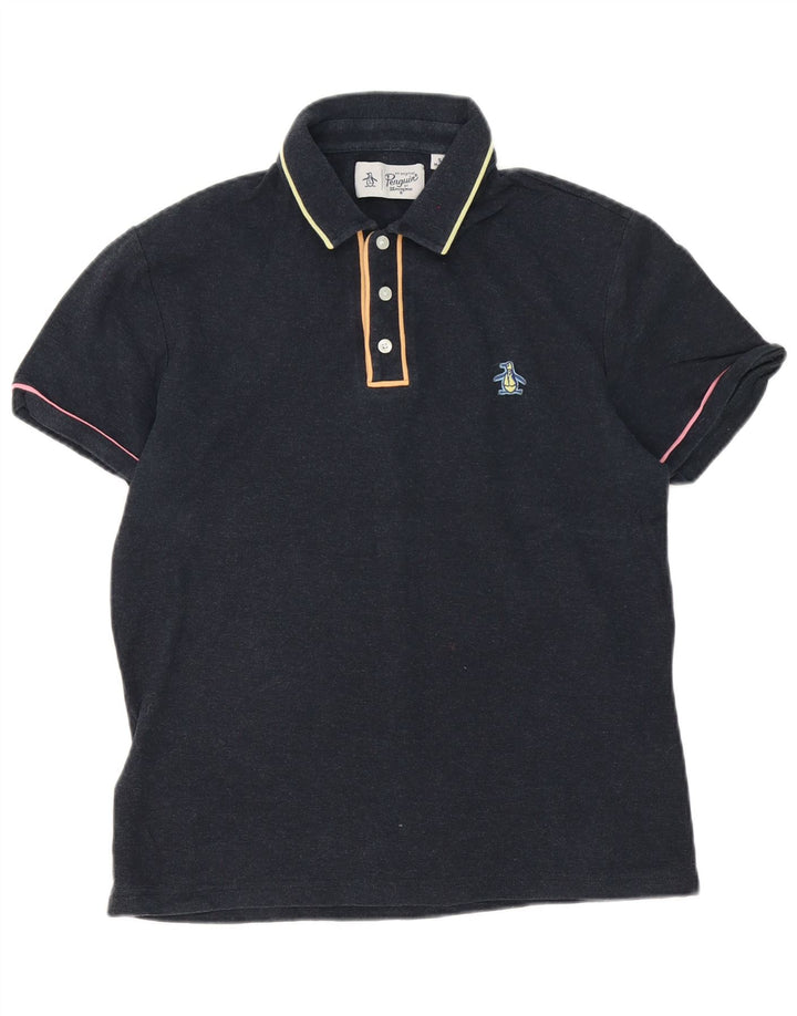 Polo da uomo Penguin piccola in cotone grigio