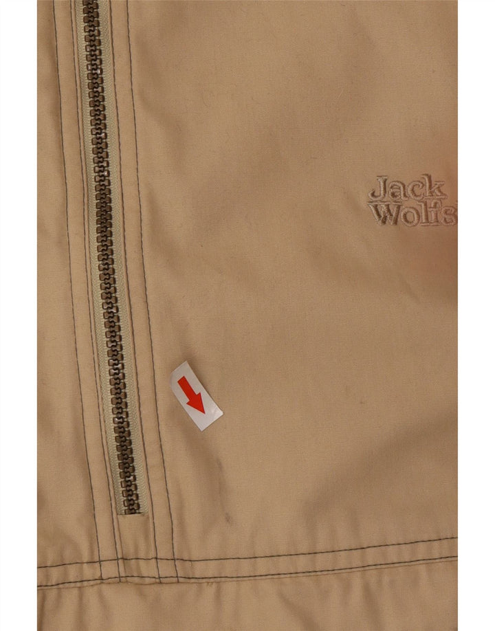 Jack Wolfskin Mens Hooded Anorak Jacket UK 44 2XL Beige Polyester